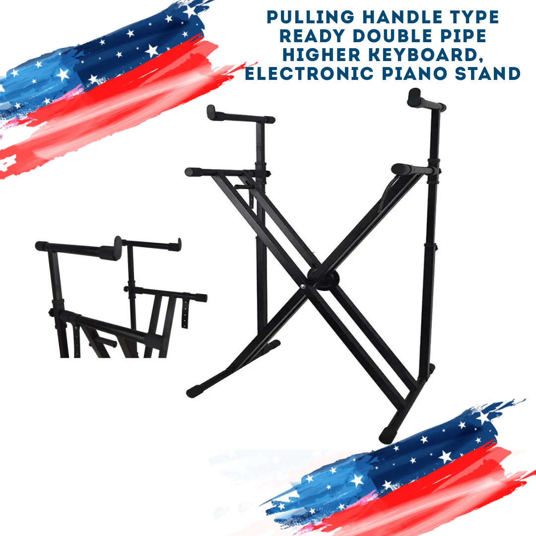 Pulling Handle Type, Heavy Duty Double Pipe Higher Keyboard Stand, Electronic Piano Stand, JYC-D-X7